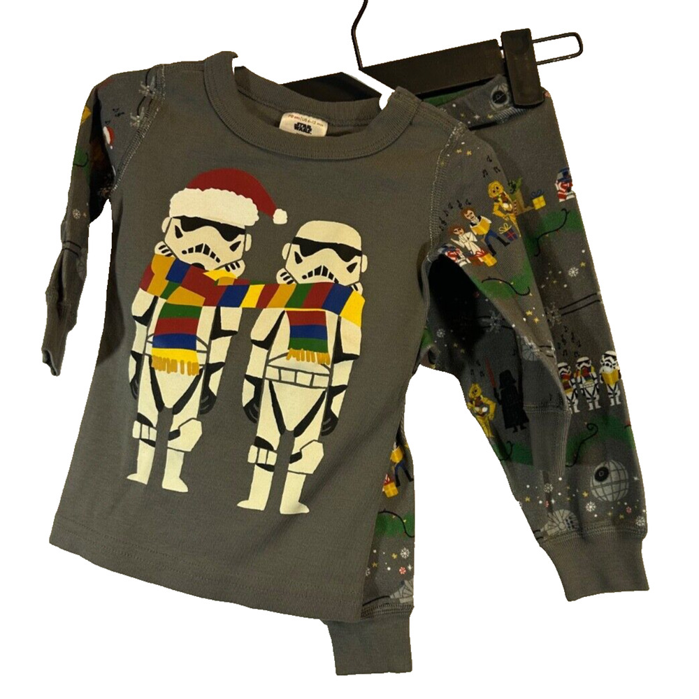 NEW HANNA ANDERSSON Holiday "STAR WARS" Pajama Set Size 70 6-12 Months D42